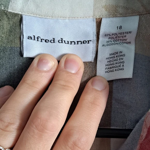 Vintage Alfred Dunner button-down Size 18 - Picture 4 of 6
